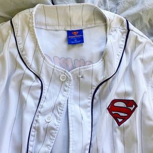 Superman Vintage Unisex Baseball Jersey - Size XL